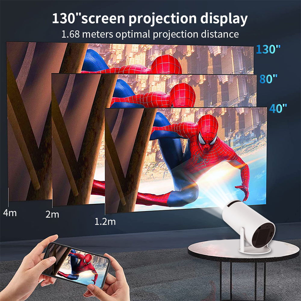 SS30 -  ANDROID 11.0 MINI PORTABLE PROJECTOR 1080P VIDEO HOME THEATER LCD,LED CINEMA PROJECTOR WITH WIFI & BLUETOOTH , HIGH-QUALITY SOUND